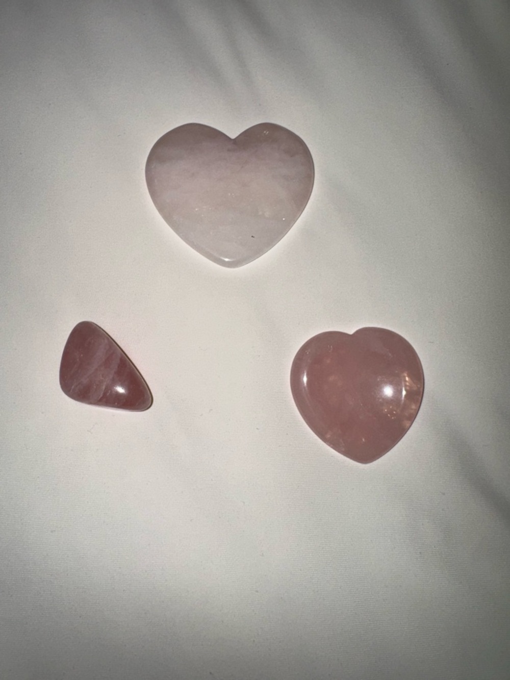 Rose Quartz Heart and Tumbled Stones - Pink Crystal Set